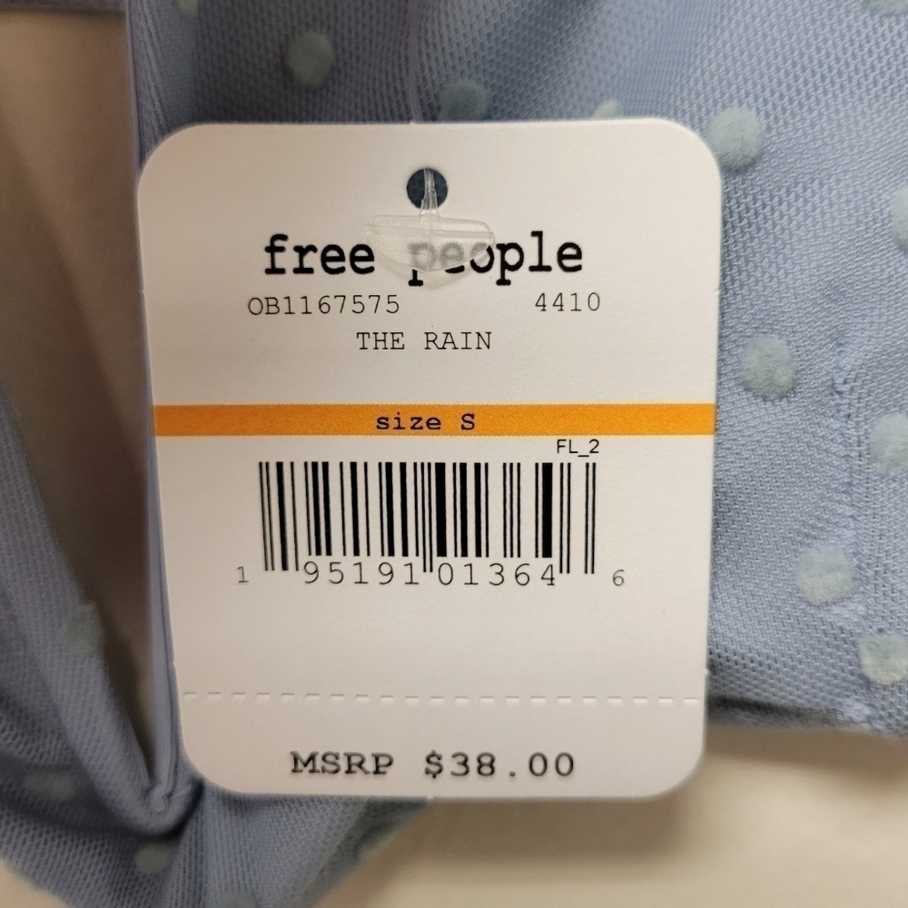Free People Sierra Bandeau Bra The Rain blue S - Picture 12 of 14